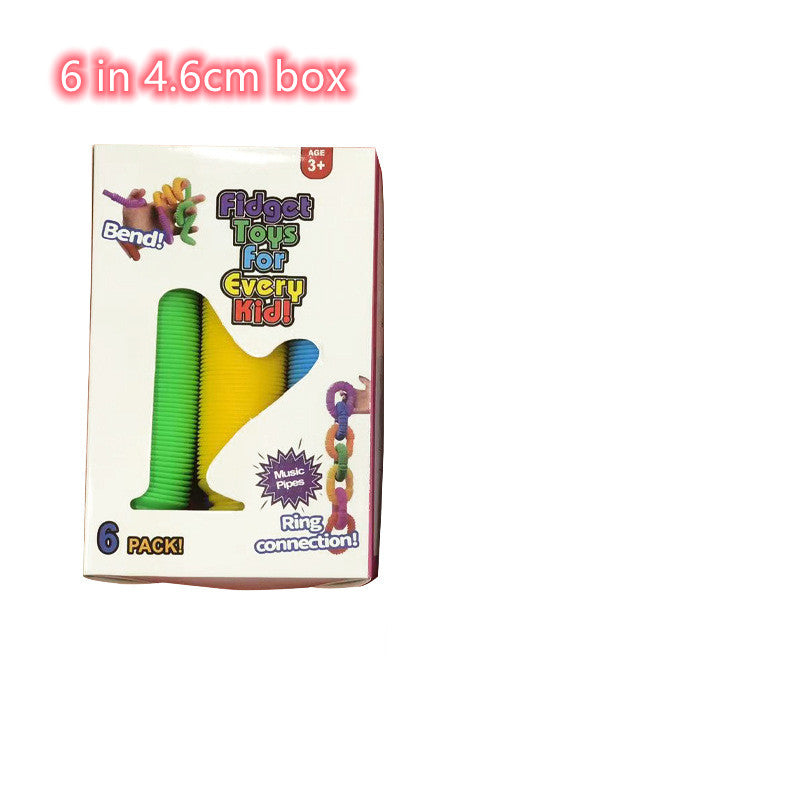 Juguete sensorial, tubo de plástico extensible