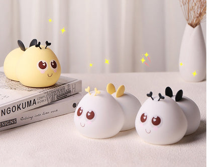 Lámpara nocturna de silicona con forma de abeja