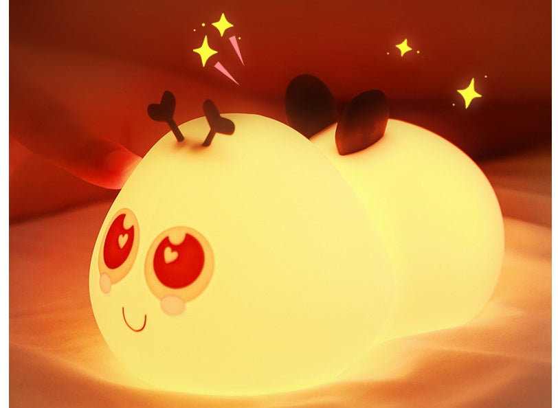 Lámpara nocturna de silicona con forma de abeja