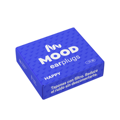 Caja naranja de tapones Happy de Mood | Neuromart