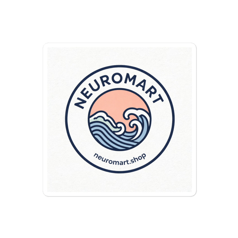 Pegatina antiburbuja con logo y url  | Neuromart
