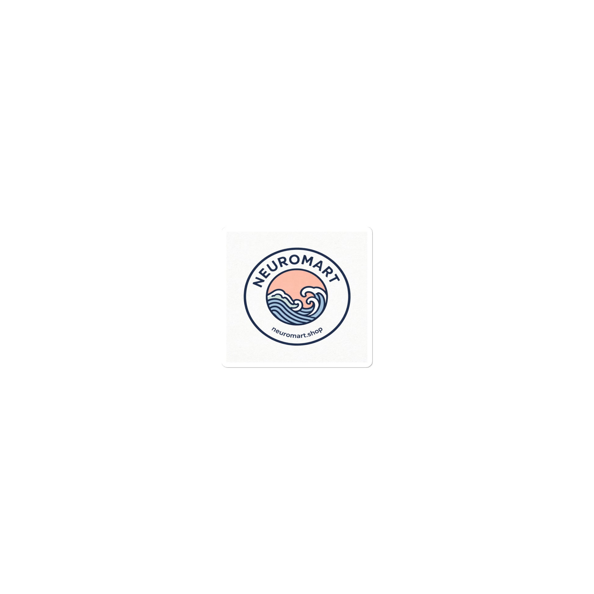 Pegatina de logo antiburbuja con url | Neuromart