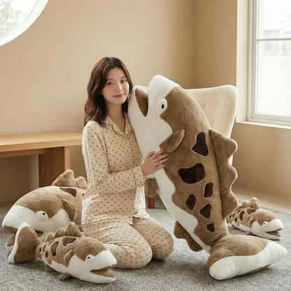 Peluche con forma de animal marino marrón y blanco | Neuromart