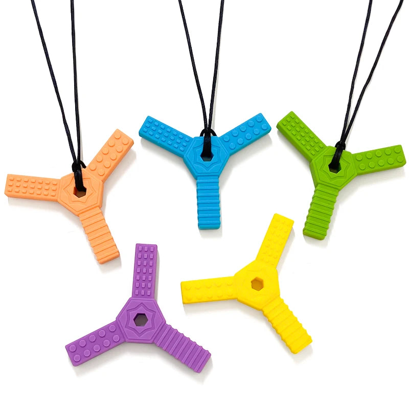 Colgante masticable sensorial de silicona - cordón ajustable | Neuromart