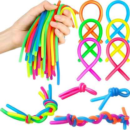 Cuerda elástica noodle fidget detalle | Neuromart
