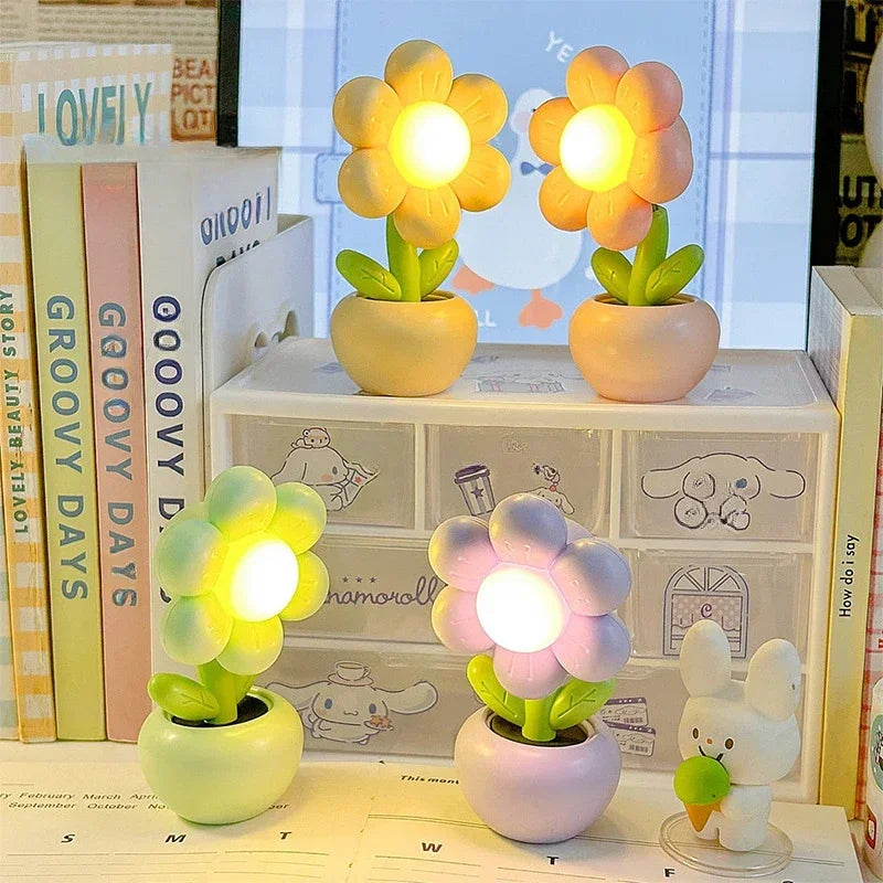 Mini lámpara LED flor encendida | Neuromart