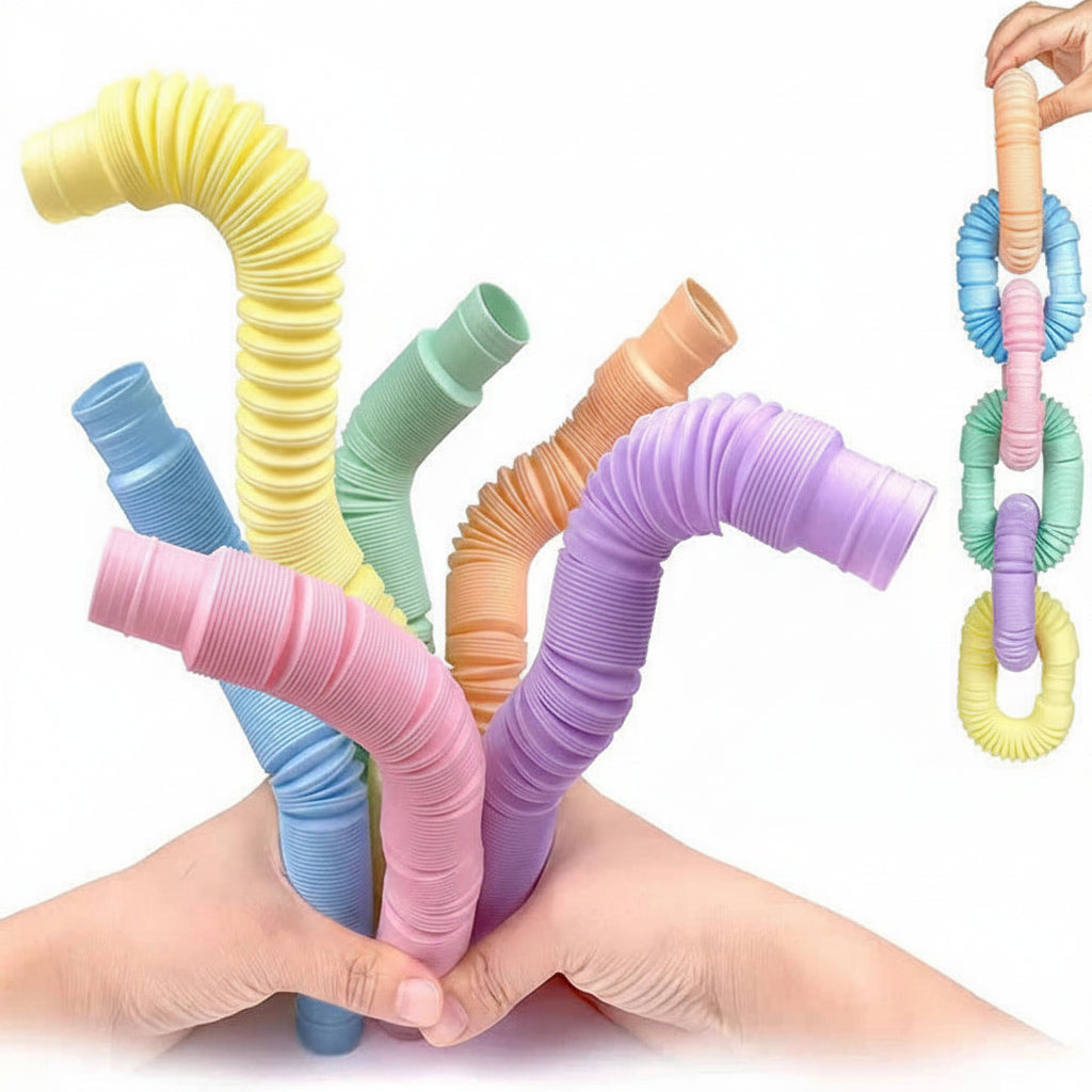 Mini tubo sensorial fidget niño jugando | Neuromart
