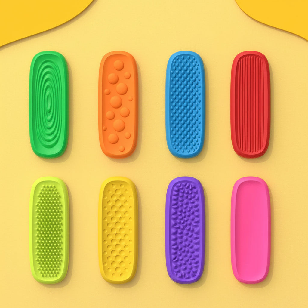 Tira sensorial de silicona fidget - detalle textura | Neuromart