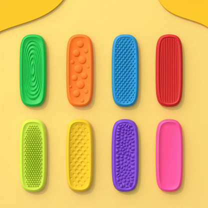 Tira sensorial de silicona fidget - detalle textura | Neuromart