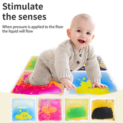 Alfombra sensorial con líquido