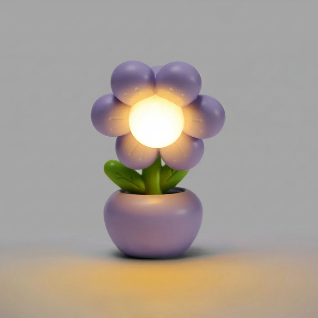 Mini lámpara LED flor color amarillo | Neuromart