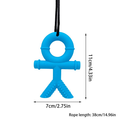 Colgante mordedor con forma de muñeco - silicona segura sin BPA | Neuromart