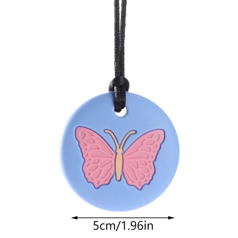 Colgante mordedor con forma de mariposa - silicona segura sin BPA | Neuromart