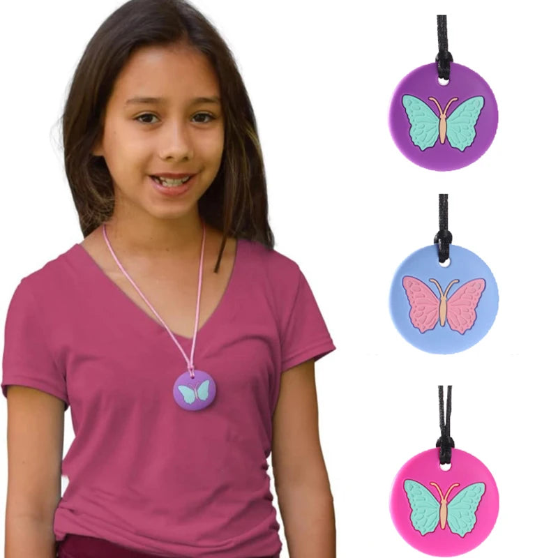 Colgante mordedor con forma de mariposa - colores variados | Neuromart