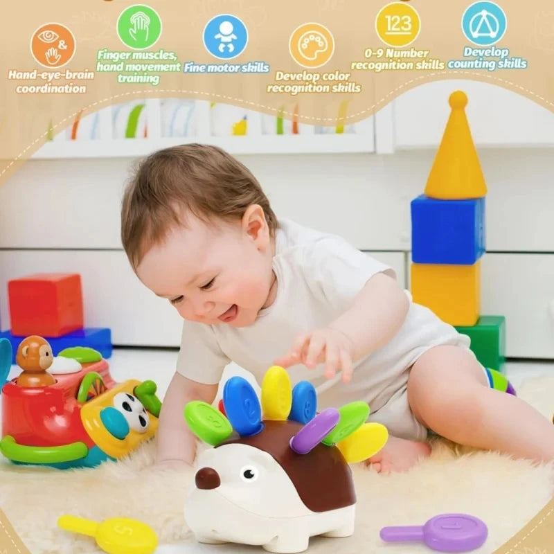 Juguete sensorial erizo - colores variados | Neuromart