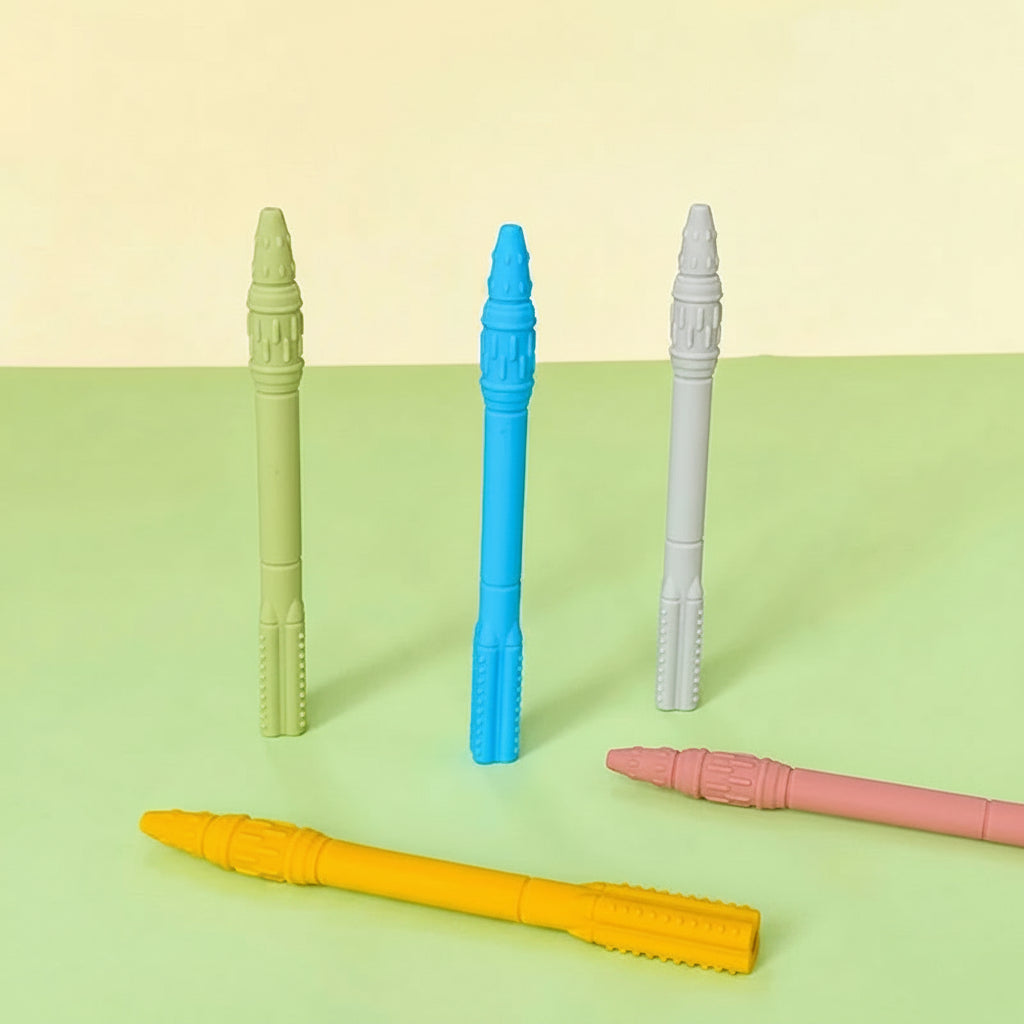 Tubo mordedor sensorial de silicona - tamaño referencia | Neuromart