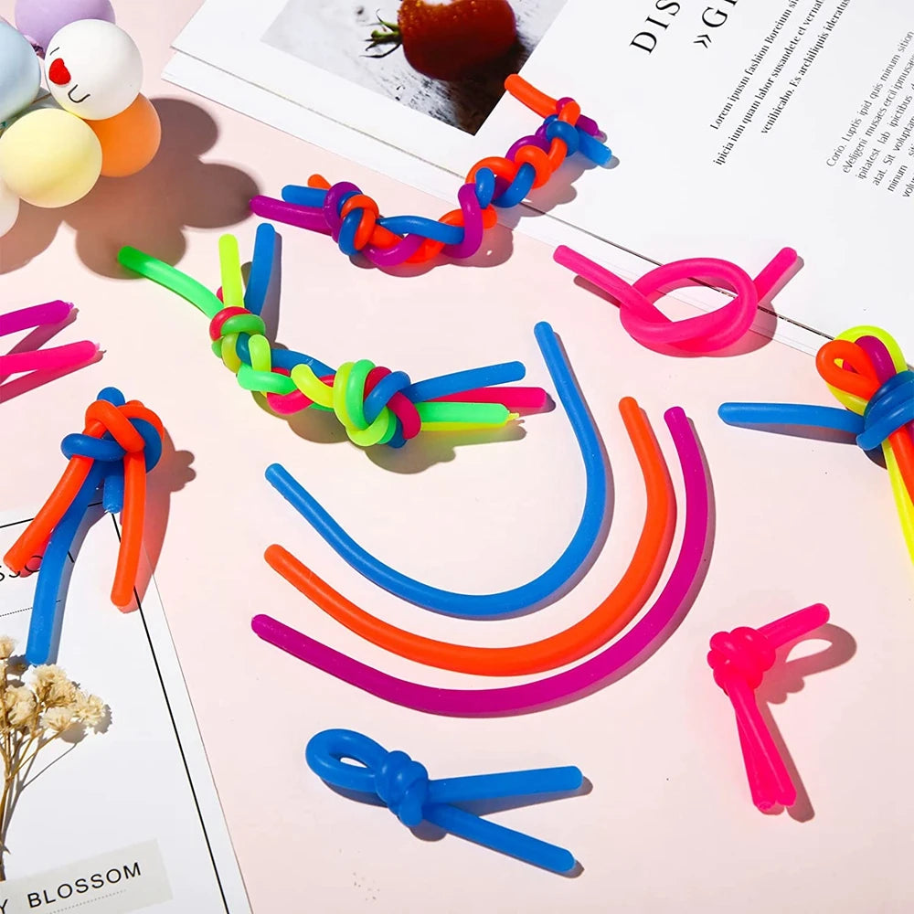 Cuerda elástica noodle fidget color rojo | Neuromart