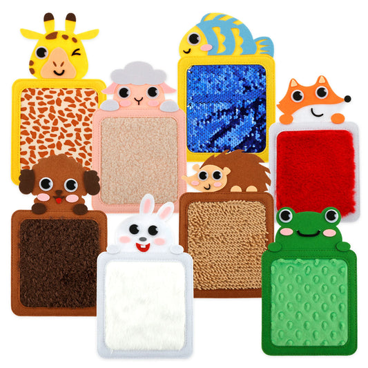 Set de 8 Mini Alfombrillas Sensoriales de Fieltro