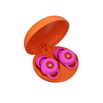 Tapones rosas en caja naranja de Mood | Neuromart