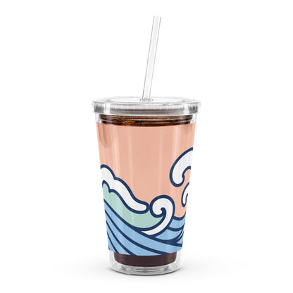 Vaso con bebida con los colores de Neuromart