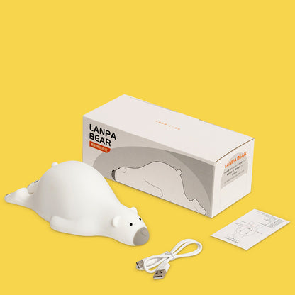 Lámpara de noche de silicona con forma de oso