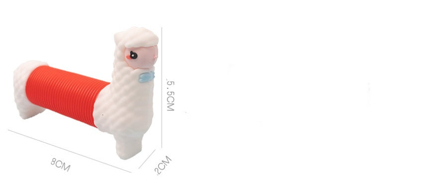 Tubo extensible de silicona con forma de animal, juguete sensorial