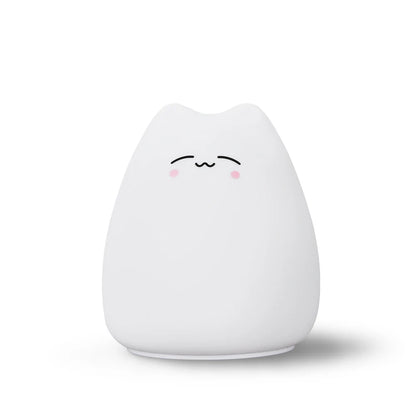 imagen de una mini lámpara nocturna gatito ojos cerrados | Neuromart