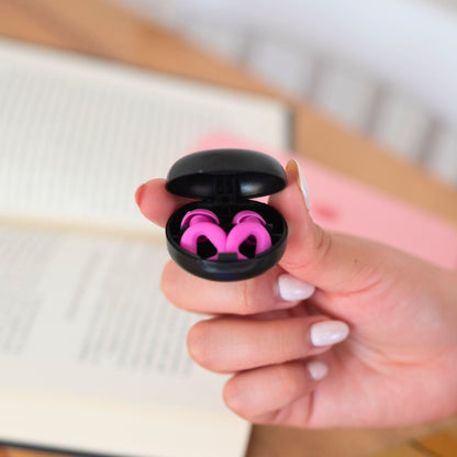 Tapones rosas de Mood con funda negra | Neuromart